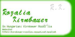 rozalia kirnbauer business card